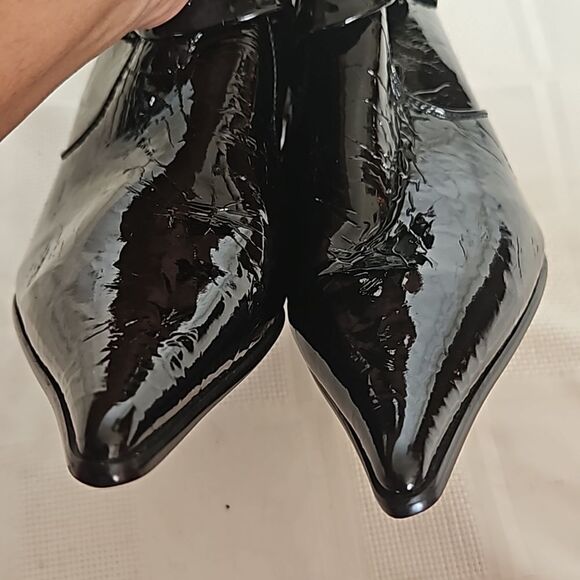 Vangelo Women's Pointy Toe Zip-Up Ankle Boots Black 7 - Picture 8 of 16